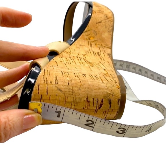 Alfani Black Strap Cork Wedge Heel - Picture 7 of 9